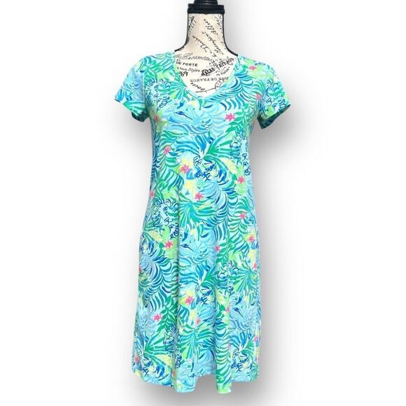 Lilly Pulitzer XS Etta V-Neck Dress Multicolor Via Parigi NWOT - Picture 2 of 10
